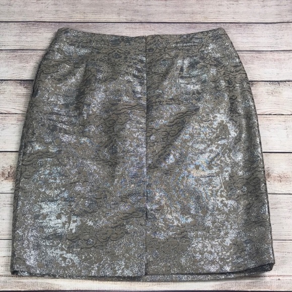 JONES New York Silver Metallic Pencil Skirt - Picture 7 of 11